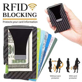 2024 New Front Pocket Slim Wallet for Men - RFID Blocking Minimalist Wallet with Money Clip