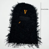 2024 Adult Distressed Balaclava Ski Mask Full Face Knitted Balaclava Windproof Cool Ski Mask for Cold Weather