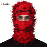 2024 Balaclava Distressed Knitted Full Face Ski Mask Winter Windproof Neck Warmer for Men Women One Size Fits All