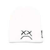 2024 New LIL PEEP Embroidered Cold Hat - Men's Warm Knitted Hat for Sad Expression